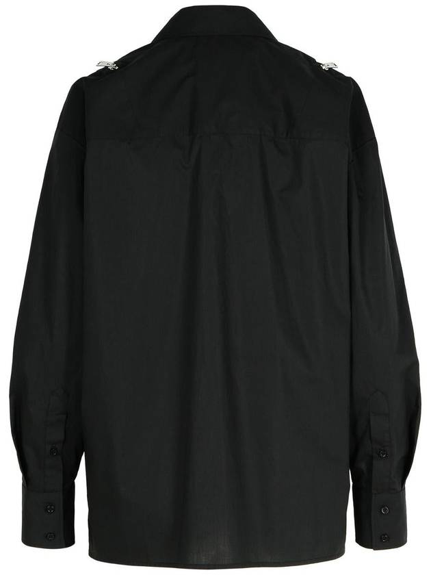 Msgm Black Cotton Shirt - MSGM - BALAAN 3