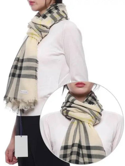 Check Lightweight Wool Scarf Candle - BURBERRY - BALAAN 2