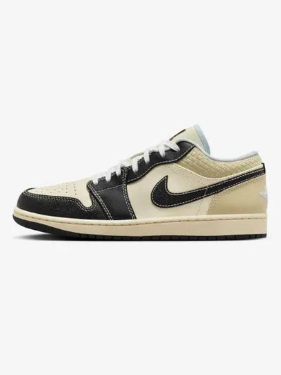 Air Jordan 1 Low SE M Coconut Milk Black Mousseline Team Gold Glacer Blue HQ3437 101 - NIKE - BALAAN 2