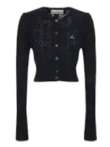 Samantha Cropped Cardigan Black - VIVIENNE WESTWOOD - BALAAN 1