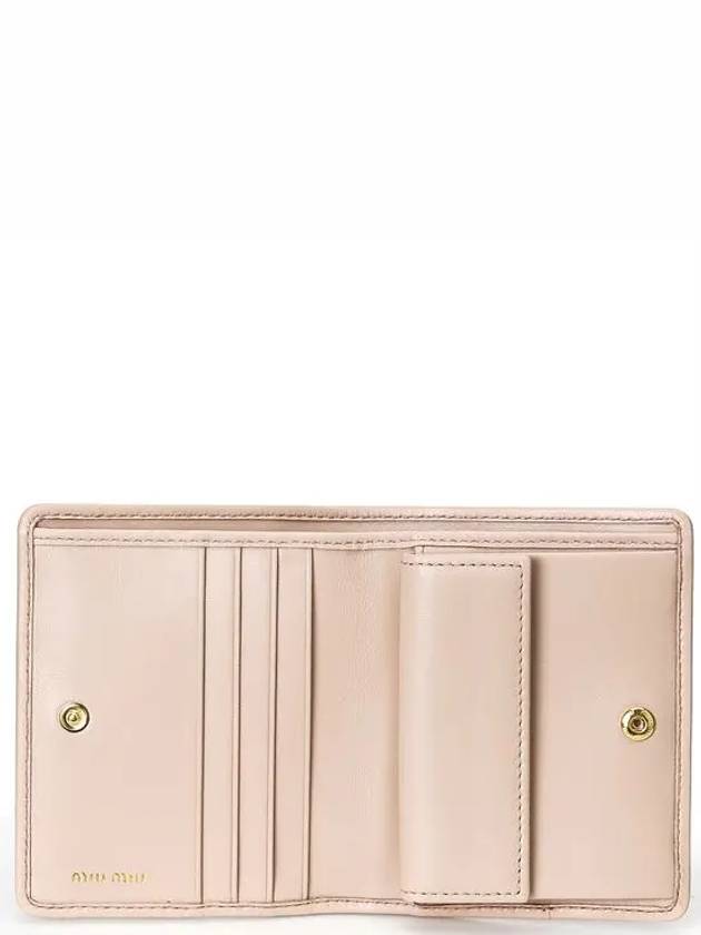 Matelasse Leather Half Wallet Light Pink - MIU MIU - BALAAN 5