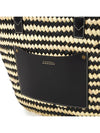 Cadix Medium Raffia Tote Bag Black - ISABEL MARANT - BALAAN 7