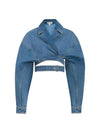 Jacket AA9V03415T536525 BLEU VINTAGE BLUE - ALAIA - BALAAN 1