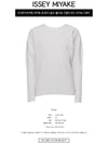 Pleated Long Sleeve T-Shirt Light Grey - ISSEY MIYAKE - BALAAN 3