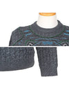 5PU251 3XA 95 Ranaul twisted dark gray knit - KENZO - BALAAN 4