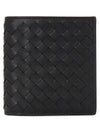 Intrecciato Small Folder Half Wallet Black - BOTTEGA VENETA - BALAAN 2