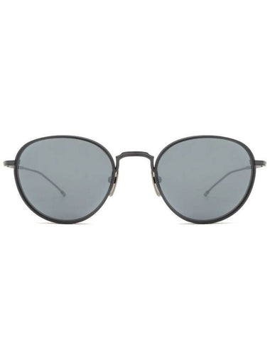 Eyewear Round Sunglasses Gray Black - THOM BROWNE - BALAAN 1