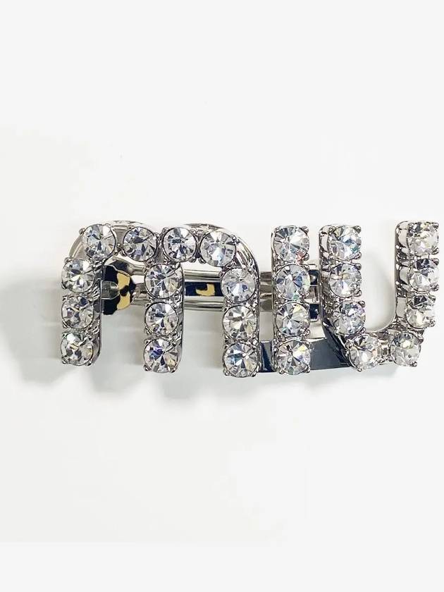 Crystal Hair Clip Steel 5JF082 2DNC - MIU MIU - BALAAN 1