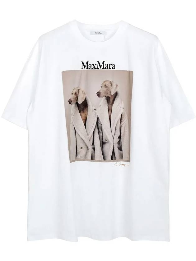 Taco Tacco Cotton Short Sleeve T Shirt White - MAX MARA - BALAAN 4