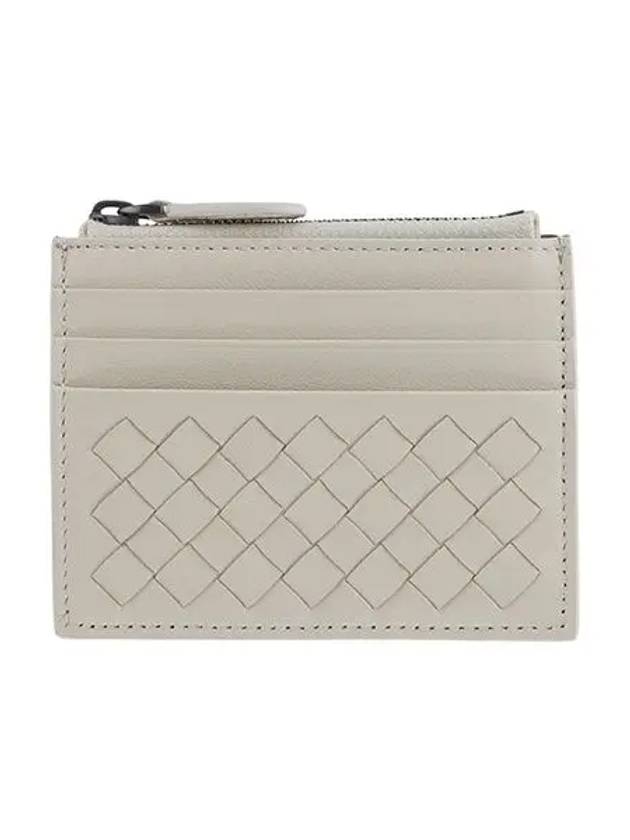 Intrecciato Zipper Card Wallet White - BOTTEGA VENETA - BALAAN 5