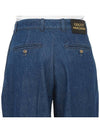 Women's Cotton Wide Jeans Dark Blue - GUCCI - BALAAN 8