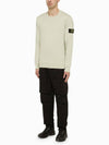 Wappen Patch Garment Dyed Sweatshirt Pistachio - STONE ISLAND - BALAAN 3