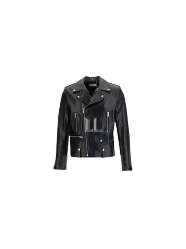 Classic Leather Biker Jacket Black - SAINT LAURENT - BALAAN 2