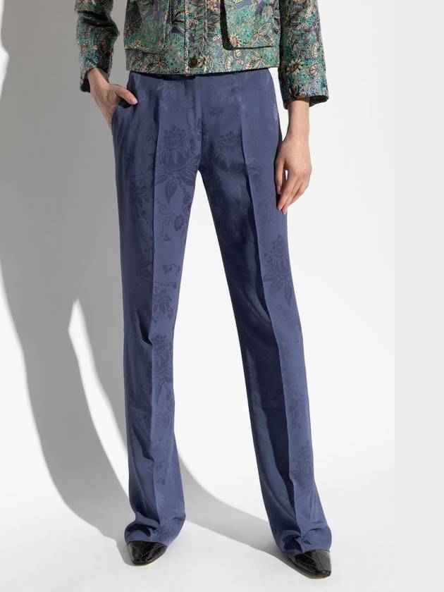 Etro Creased Trousers, Women's, Blue - ETRO - BALAAN 3