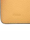 Alphabet Grain Leather Flap Small Half Wallet Yellow - CHLOE - BALAAN 8