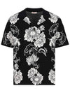 Men's Viscose Short Sleeve Shirt Black - VALENTINO - BALAAN 1