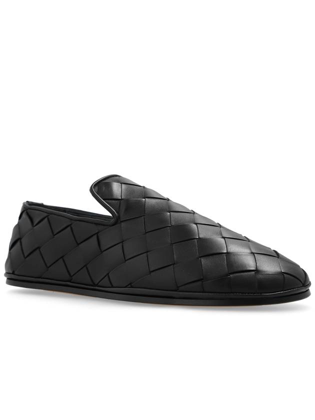 Intrecciato Leather Loafers Black - BOTTEGA VENETA - BALAAN 5