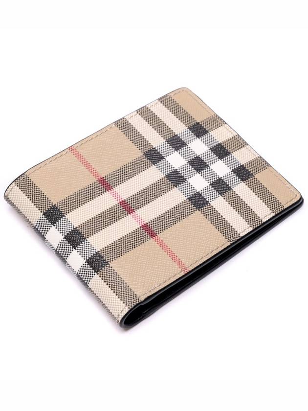 Vintage Check Heelfold Half Wallet Beige - BURBERRY - BALAAN 6