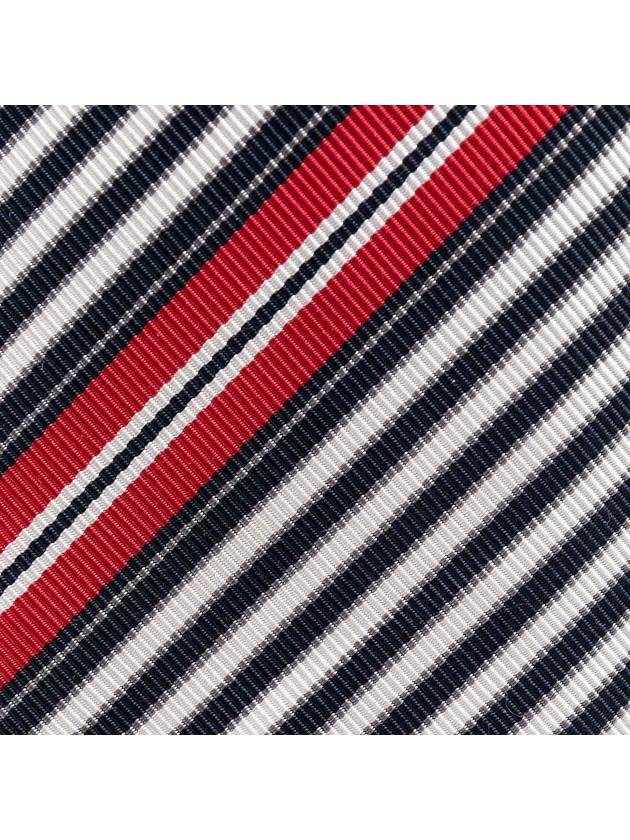 Jacquard Wrap Three Stripe Silk Tie - THOM BROWNE - BALAAN 4