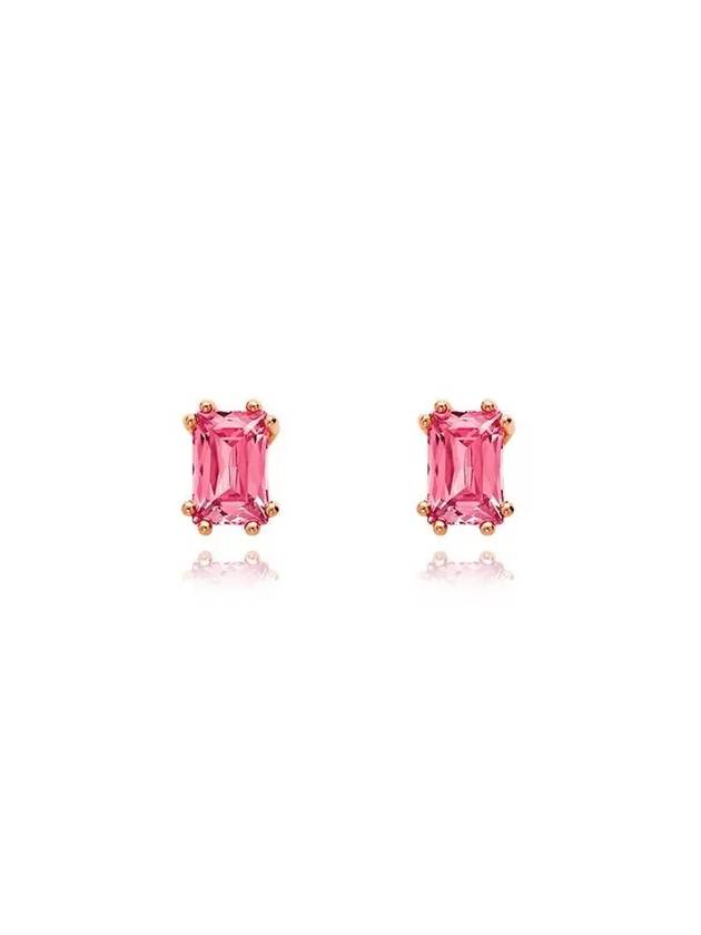 Chroma Stilla Gushon Cat Stud Earrings Rose Gold Pink - SWAROVSKI - BALAAN 2