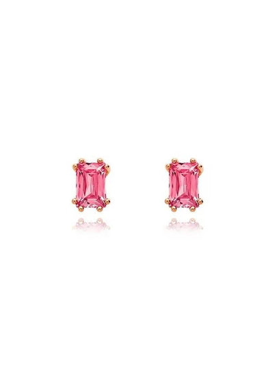 Chroma Stilla Gushon Cat Stud Earrings Rose Gold Pink - SWAROVSKI - BALAAN 2