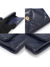 AP1790 Navy Lambskin Gold CC Logo 19 Flap Card Wallet 30s - CHANEL - BALAAN 7