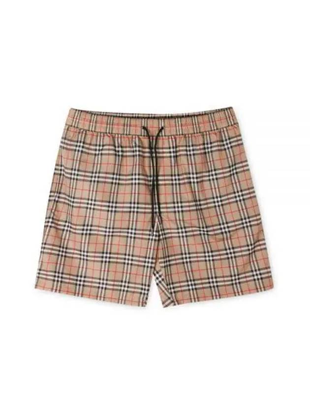 Men s Vintage Check Beige Swim Pants 8017295 1156521 - BURBERRY - BALAAN 1