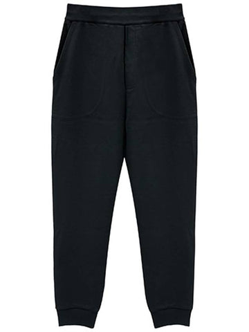 UJP201 10UF F0002 Triangle logo sweatpants black men s pants TJ - PRADA - BALAAN 1