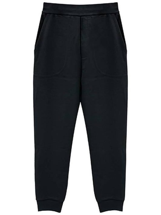 UJP201 10UF F0002 Triangle logo sweatpants black men s pants TJ - PRADA - BALAAN 1