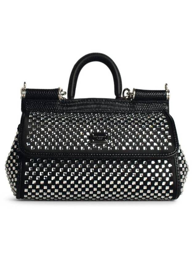 Sicily Crystal Small Tote Bag Black - DOLCE&GABBANA - BALAAN 2