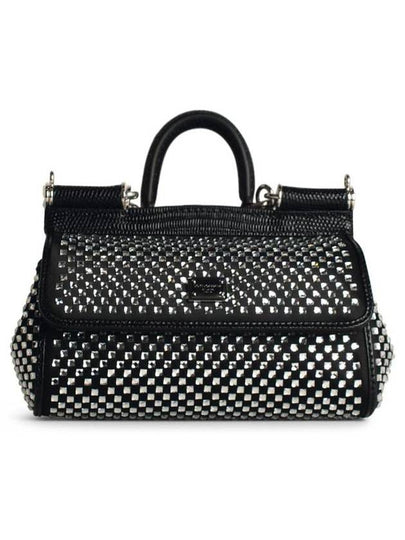 Sicily Crystal Small Tote Bag Black - DOLCE&GABBANA - BALAAN 2