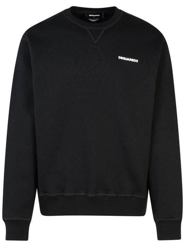 DSQUARED2 Black Cotton Sweatshirt - DSQUARED2 - BALAAN 1