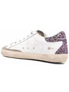 Women's Purple Glitter Tab Superstar Sneakers White - GOLDEN GOOSE - BALAAN 4