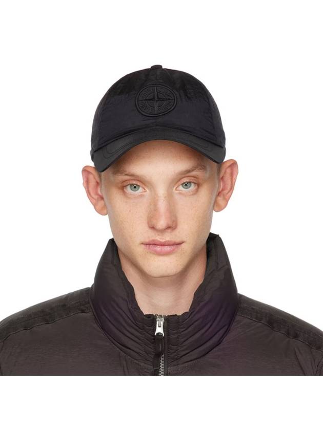 Logo wappen nylon ball cap black - STONE ISLAND - BALAAN 1