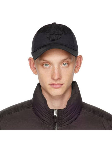 Logo wappen nylon ball cap black - STONE ISLAND - BALAAN 1