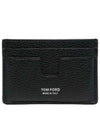 Leather Logo Card Wallet Black - TOM FORD - BALAAN 2