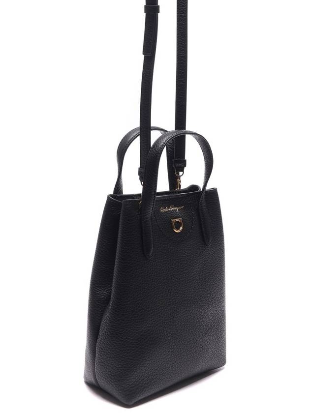 Gancini Mini Bag Black - SALVATORE FERRAGAMO - BALAAN 4