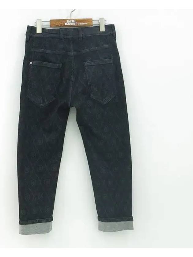 Black color logo pattern men s denim pants - NEIL BARRETT - BALAAN 2