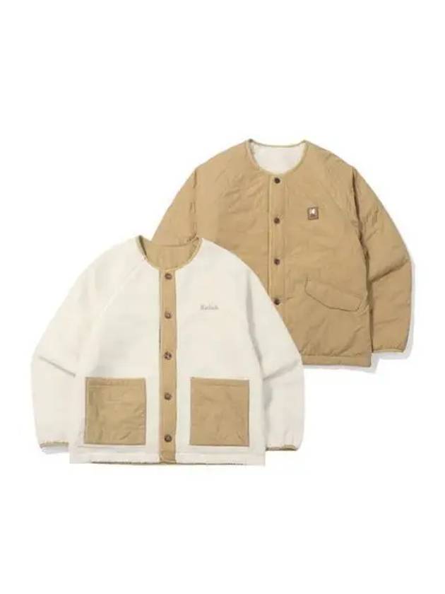 KODAK Apparel Brownie Reversible Fleece Jacket IVORY - KODO - BALAAN 1