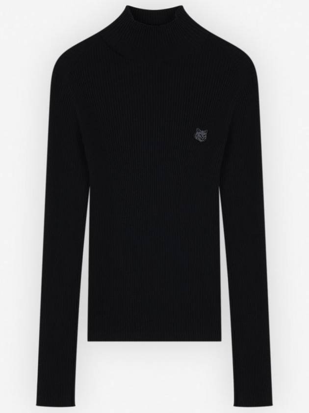 Bold Fox Head Patch Turtleneck Black - MAISON KITSUNE - BALAAN 2