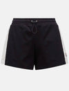 Logo Patch Cotton Jersey Shorts Navy - MONCLER - BALAAN 2