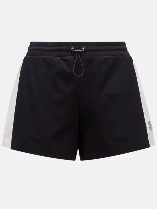 Logo Patch Cotton Shorts Navy - MONCLER - BALAAN 2