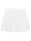 C23MSK012W Ice Mesh Pleated Skirt White - CHUCUCHU - BALAAN 1