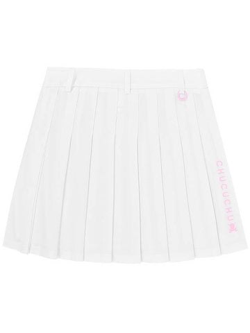 C23MSK012W Ice Mesh Pleated Skirt White - CHUCUCHU - BALAAN 1