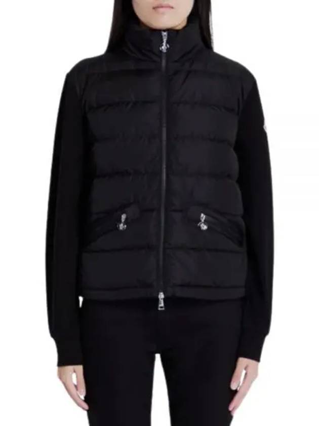 Women's Padding Zip-Up Sweatshirt Black - MONCLER - BALAAN 2