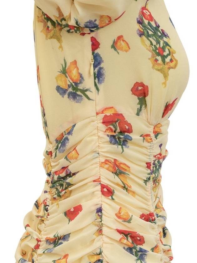 De La Vali Ruched Flower Dress - DE LA VALI - BALAAN 4