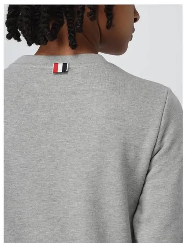 Engineered 4 Bar Stripe Loopback Jersey Knit Crewneck Sweatshirt Light Grey - THOM BROWNE - BALAAN 7