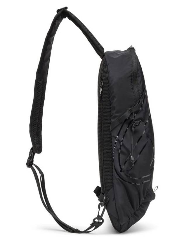 Drape Logo Print Sling Cross Bag Black - DIESEL - BALAAN 4