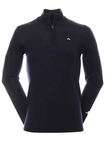 Kian Half Zip-Up Knit Top Navy - J.LINDEBERG - BALAAN 1