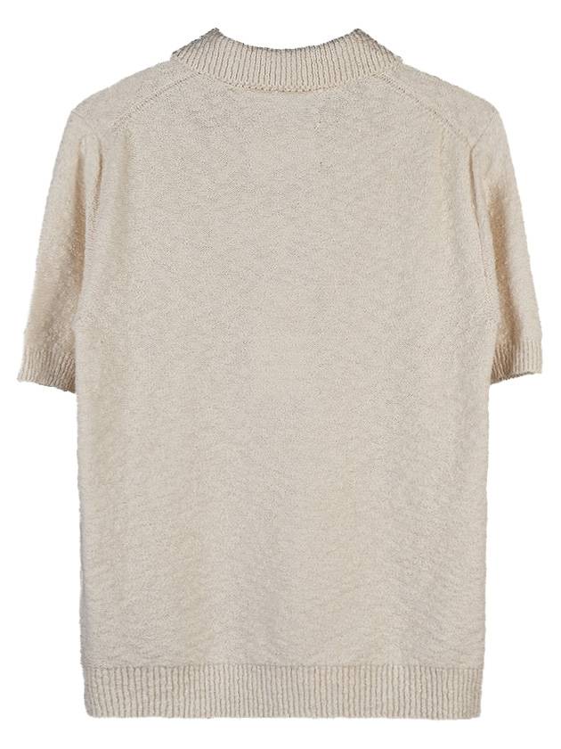 Nostalgic Boucle Knit Polo Shirt Off White - MAISON MARGIELA - BALAAN 3